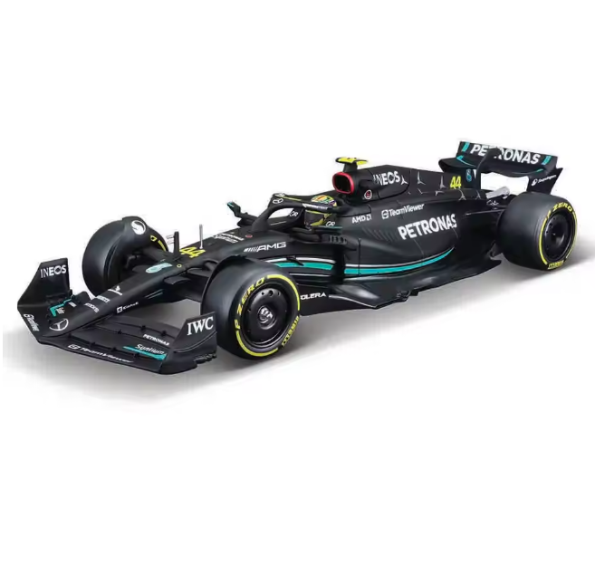 Miniature Mercedes-AMG Petronas Formula One Team 2023 W14E 44 – Lewis Hamilton